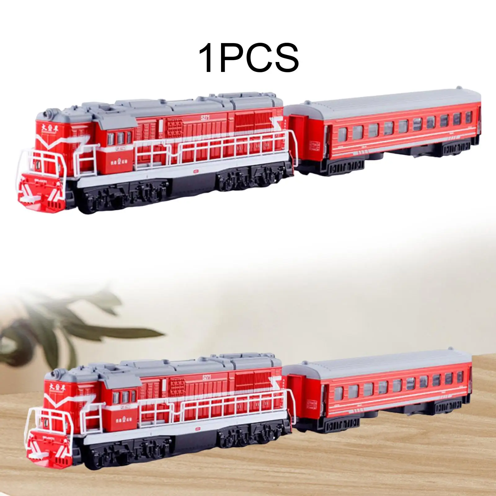 Simulation Classical Train Set Train Model Ornament Decorative Sound and Light