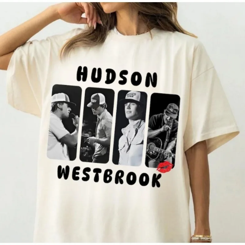 Футболка Hudson Westbrook Merch 2025, мужская футболка с короткими рукавами, топы унисекс, одежда, повседневные женские топы Y2K