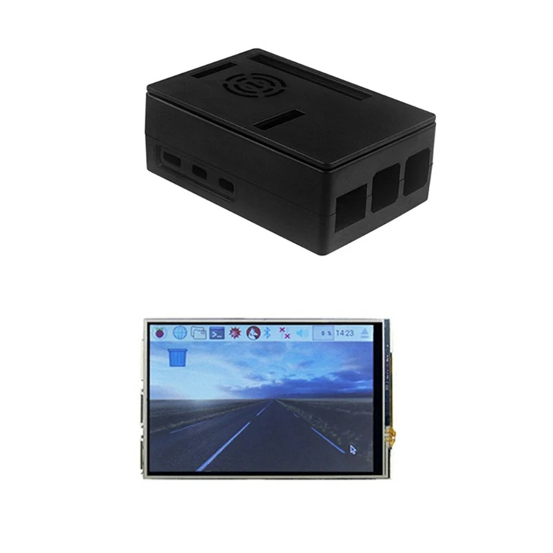 Carcasa de plástico ABS + pantalla táctil de 3,5 pulgadas para Raspberry Pi 5 5B