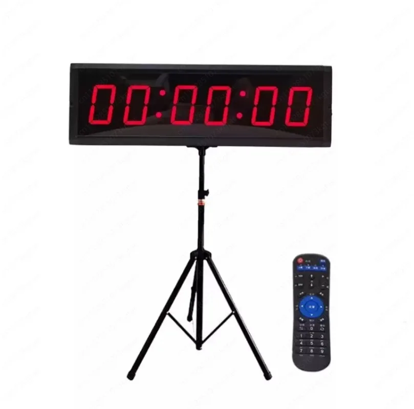 Electronic Timer with Large 4-Inch Display - 4-Digit LCD Clock with Lithium Battery & Stand