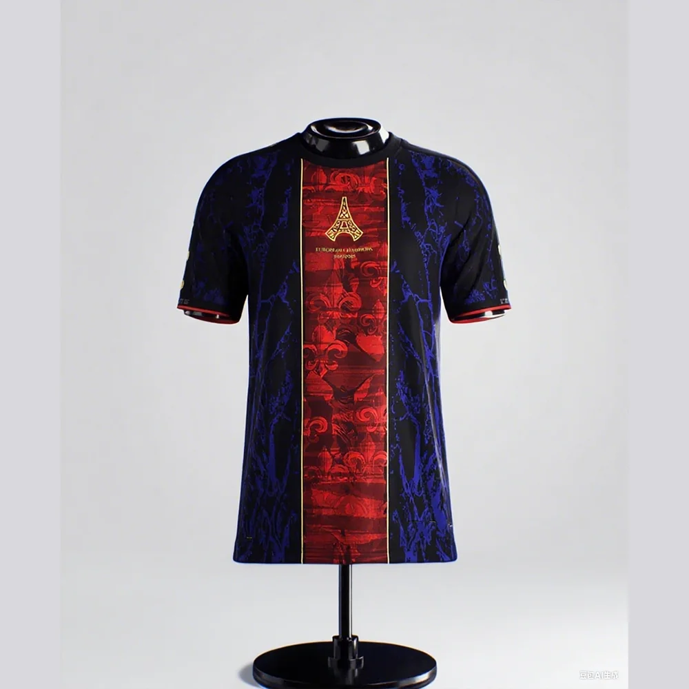 2025 رجل PSG خاص قصير الأكمام التدريب زي كرة القدم قميص كرة القدم موتو الباريزيون أبطال أوروبا جيرسي المحملة القمم