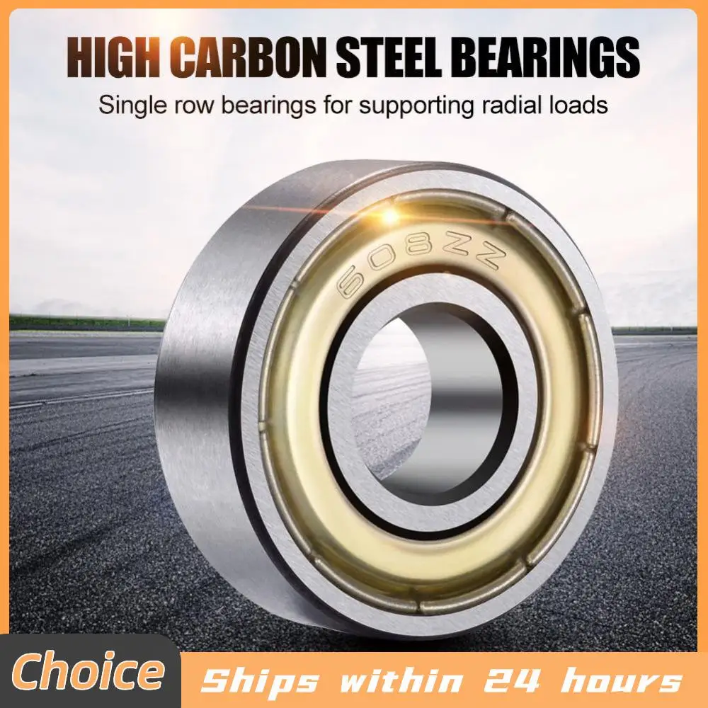 

10 шт. подшипников 608ZZ для скейтбордов, миниатюрные шарикоподшипники из высокоуглеродистой стали для скейтбордов, роликовых коньков, самокатов