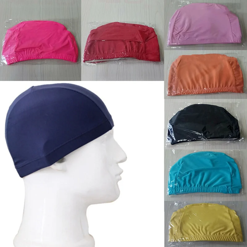 Waterproof Elastic Swimming Cap Protect Ears Sports Hat Women Men Outdoor Flexible Hair Wrap Professional Fashion Swim Hats