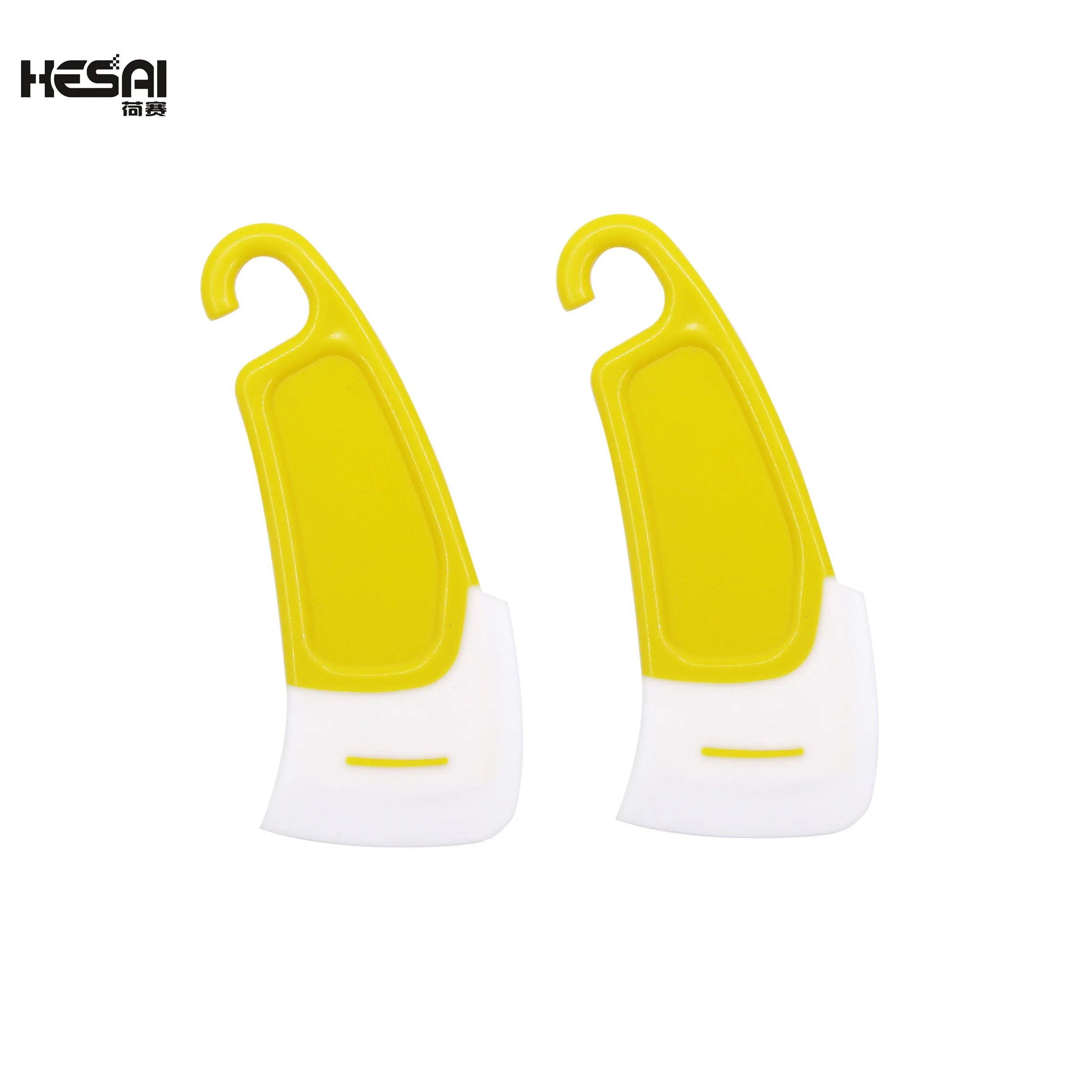 Yellow and white glue scraper, used for cleaning the hot bed glass of 3D printers, versatile, leaving no marks, and resistant to