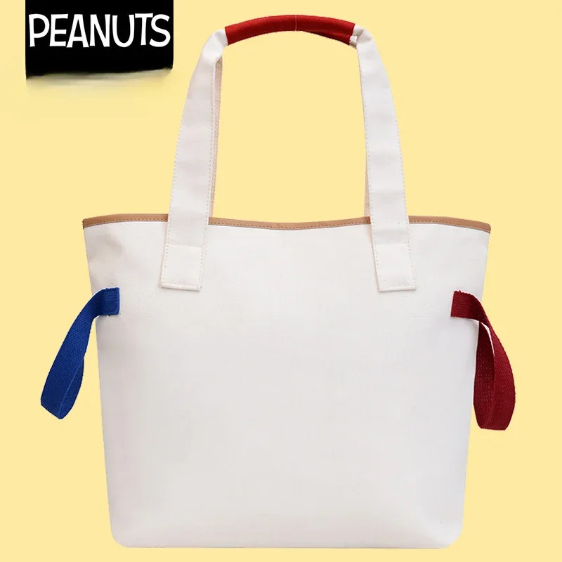 Snoopy borsa a tracolla di grande capacità nuova moda donna semplice pendolare Messenger Tote Bag borsa shopping Bag moda cartone animato