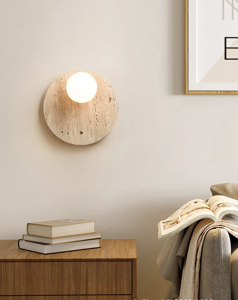 Natural Stone Wall Lamp Art Sconce