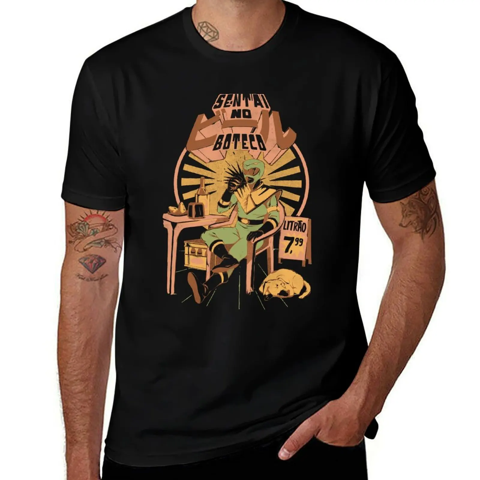 

Sentai on the Bar T-Shirt Big Size Short Sleeve Tee for Men