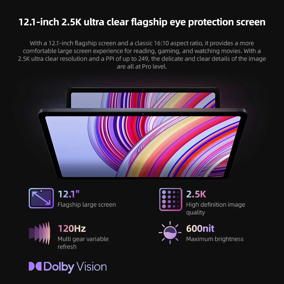 Новейший Xiaomi Redmi Pad Pro Snapdragon 7s Gen 2 Xiaomi HyperOS 12,1 \