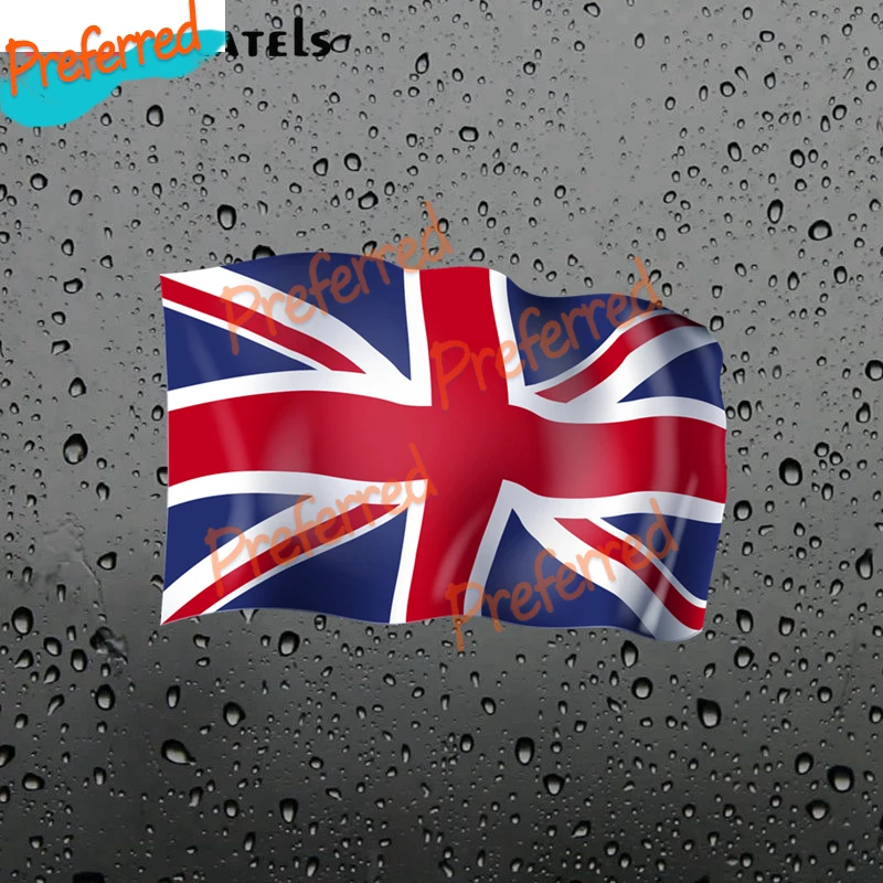 High Quality 3D UK British Flag Sticker Decal Motocross Racing Laptop Helmet Trunk Wall Vinyl Car Sticker Die Cutting