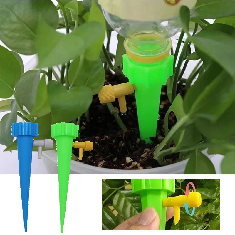 

1pc Mini Automatic Drip Irrigation System Adjustable Water-Dropper Drip Spike Greenhouse Garden Watering Spike For Flower Plants