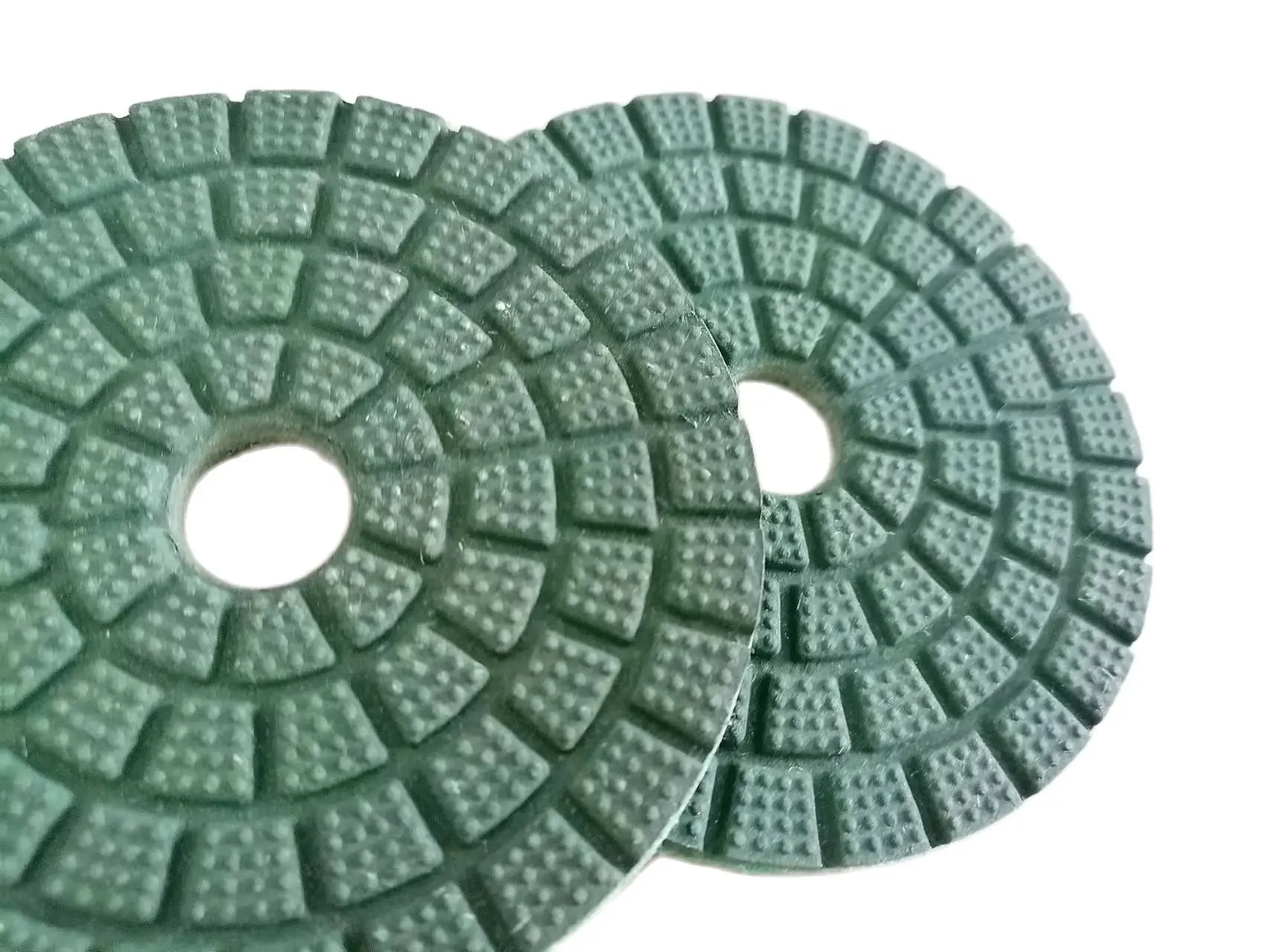 4 Inch 100mm Green Diamond Wet Buff Polishing Pad For Grinding Stone Marble Granite Of Mirror Effect Particle Polishing Pads