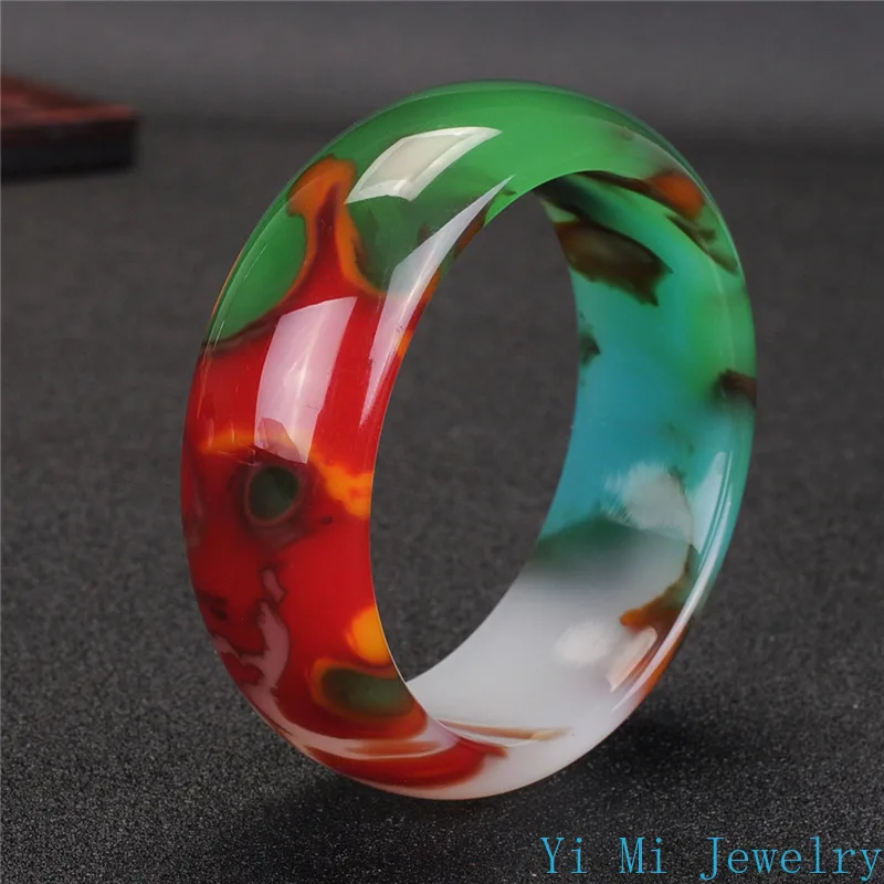 Natural Hetian Jade Outer Mongolia Colored Jade Bracelet Ladies Fashion Jade Bracelet Jewelry Bangles for Women Jewelry