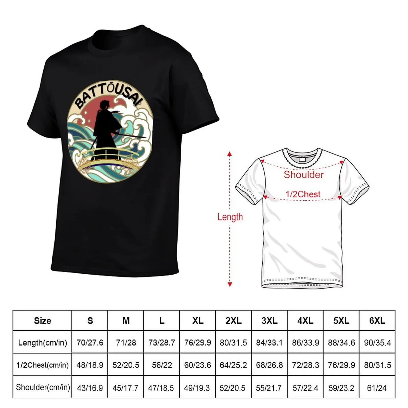 Battousai T-Shirt Plus Size Gym Sports T-Shirt