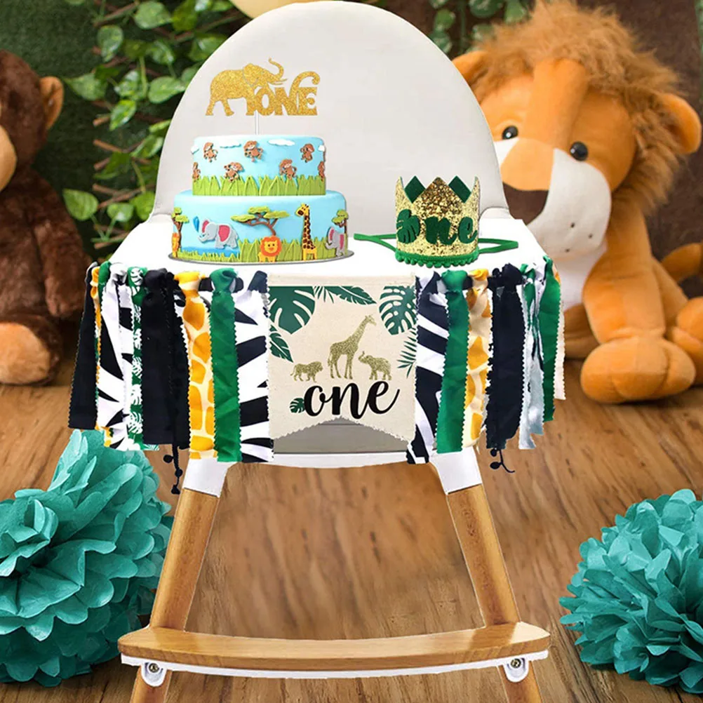 

Animal Theme Wall Hanging Banner Premium Cloth Baby Shower Decorations Wall Hanging Kids Birthday Party Photo Prop