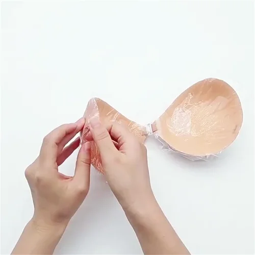 Imagen 2 del producto Adhesivo para el pecho engrosado de 5CM/6cm, sujetador de silicona Invisible para mujer, sujetador adhesivo de realce de silicona, pegatinas de cinta para pezones impermeables