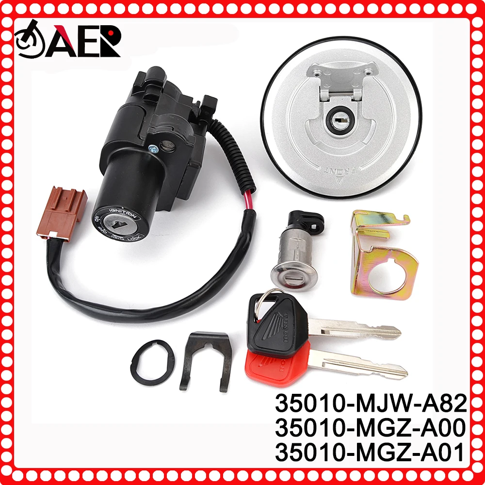 

35010-MGZ-A00 Выключатель зажигания Крышка топливного газа Ключ замка сиденья для Honda CB500 CBR500R CB500F CB500X CB 500 F FA X XA 35010-MJW-A82