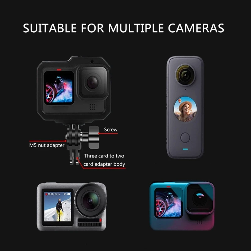 Adaptador montaje para trípodes cámara aluminio con empuñadura para mejorar grabación