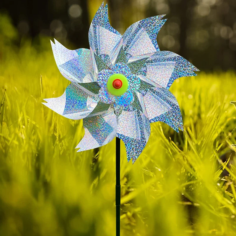 

Laser Bird Repellent Windmill 24cm 8-blade Rotating Windmill For Farmland Manor Outdoor Road Ornaments Decoration