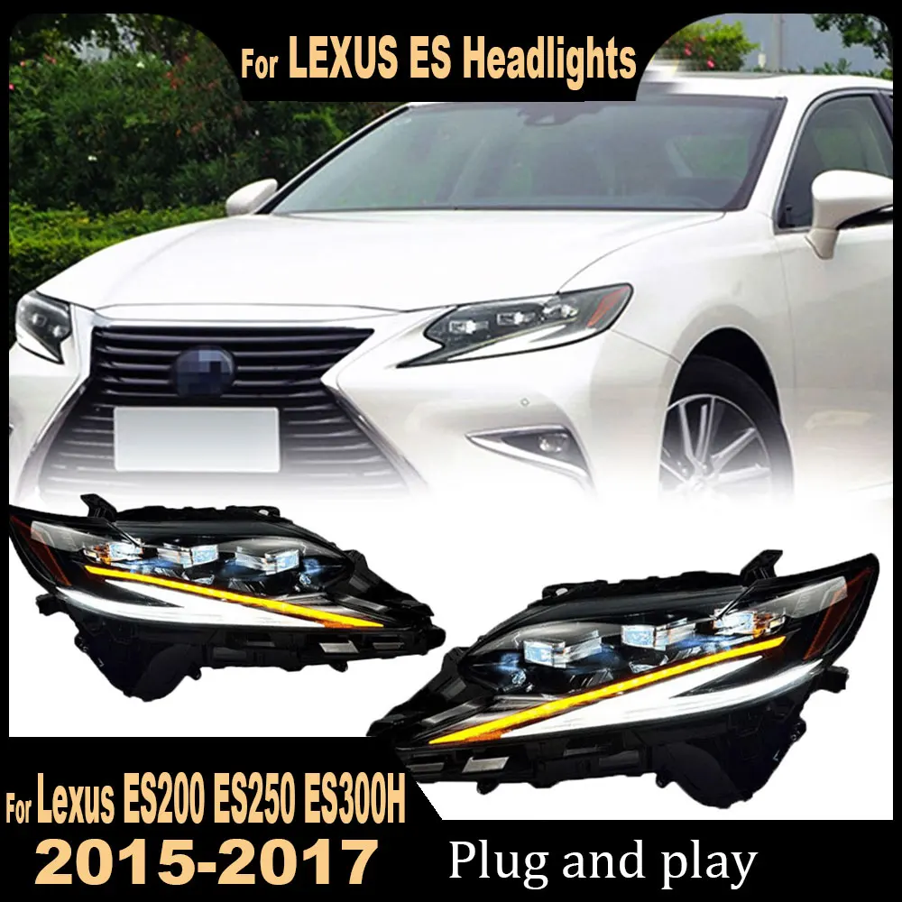 Car Headlights For Lexus ES200 ES250 ES300H 2015 2016 2017 LED Auto Head Lights Assembly ES Series Upgrade Tool Car Accessories