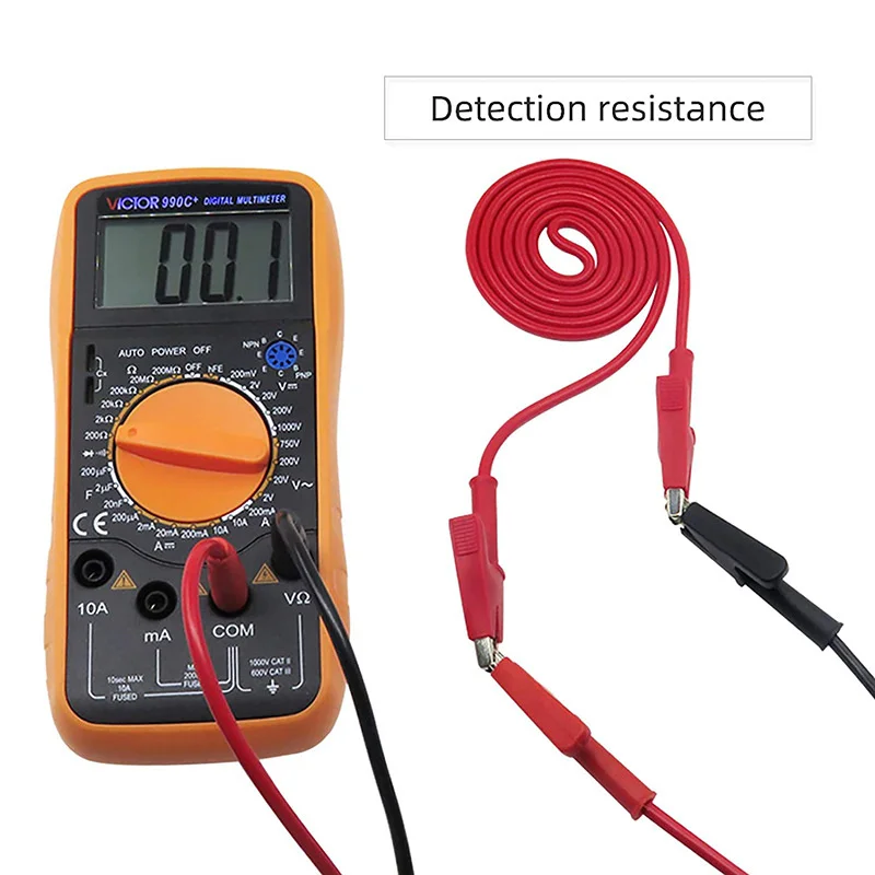 2/5 Stück Doppel-Krokodilklemmen-Testkabel 1M Multimeter Elektronisches Testwerkzeug P1024 PVC+ Kupfermaterial