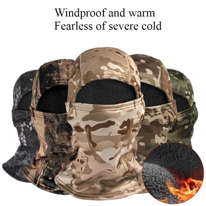 Winter Balaclava Hat MenTactical Cycling Scarf Ski Caps Windproof Face Mask Neck Warmer Head Cover