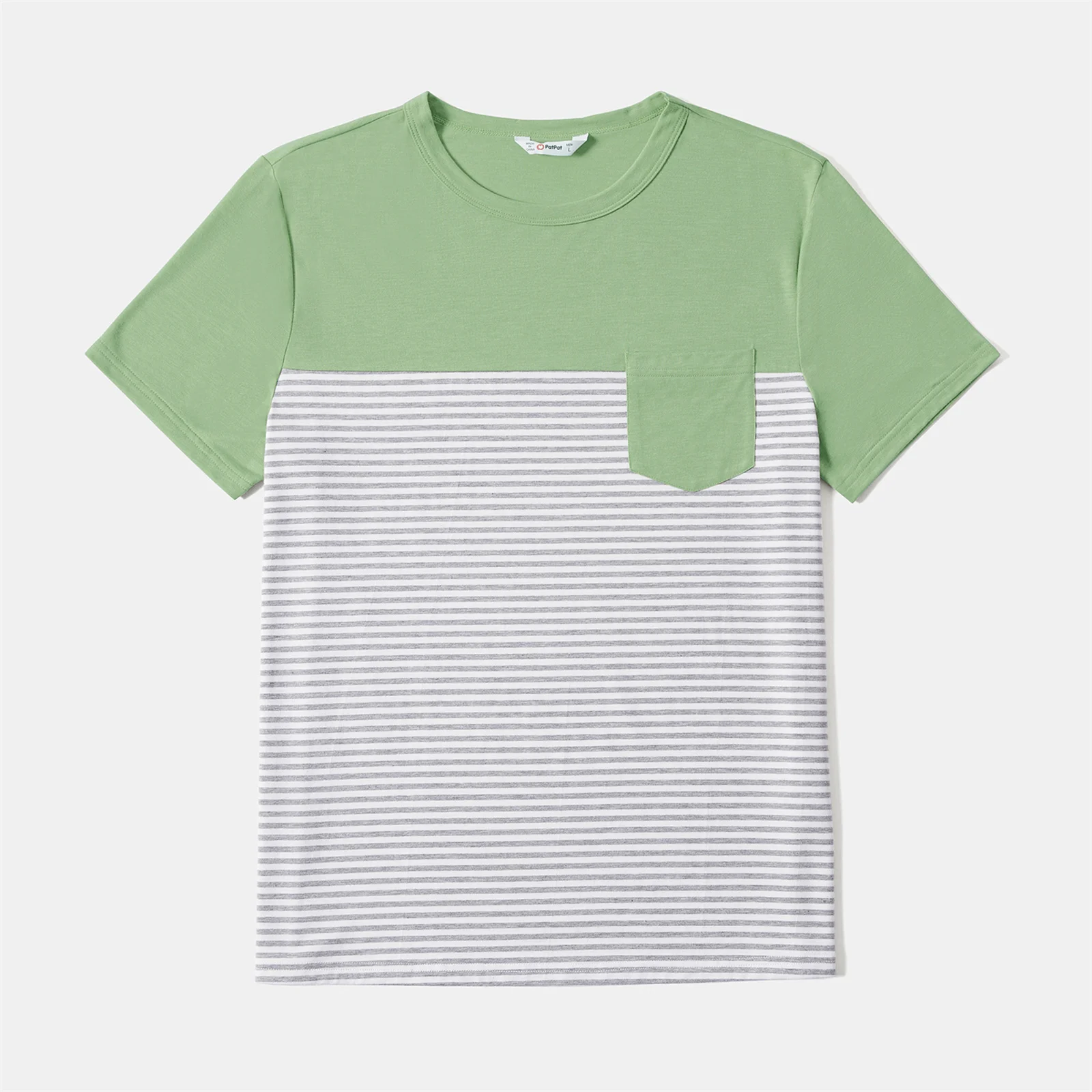 PatPat Family Matching Outfits Solid Belted Halterneck abiti e Stripe Panel t-shirt a maniche corte Family look Sets