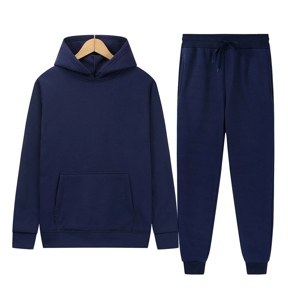 2025Men's Hoodie and Running Pants Set Casual Sweatshirt Long Sleeve Hoodie Sports Smile Hoodie Jack and Jones 2-piece Set