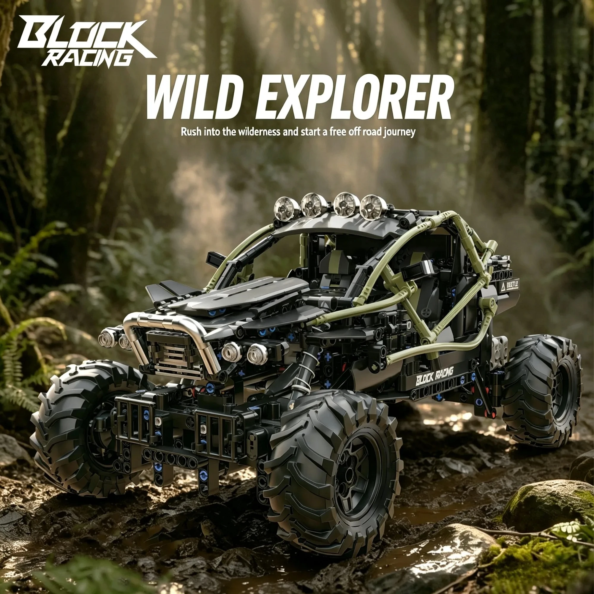 Wild Explorer Off-Road Buggy Building Blocks Set Technical RC Phone App Control Racing Vehicle Brick Model Toy Gift For Teens