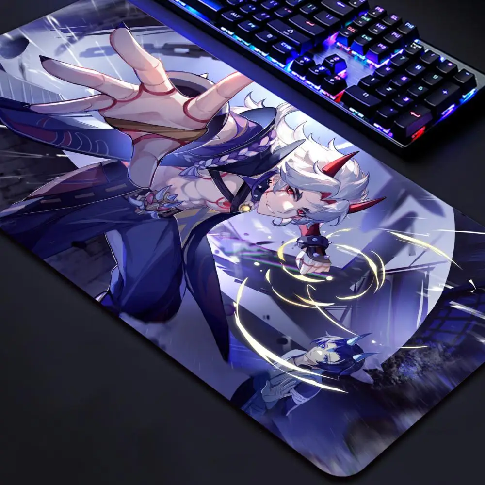 Arataki Itto Mouse Pad Genshin Impact Mousepad Itto Keyboard Padding Computer Pad PC Gaming Accessories Desk Mat