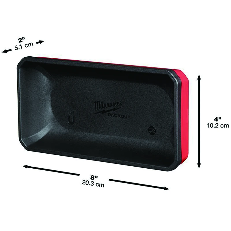 Milwaukee 48-22-8071 PACKOUT Large Scratch-Resistant Magnetic Magnetic Bin Drill Bit Storage Box Tool Box