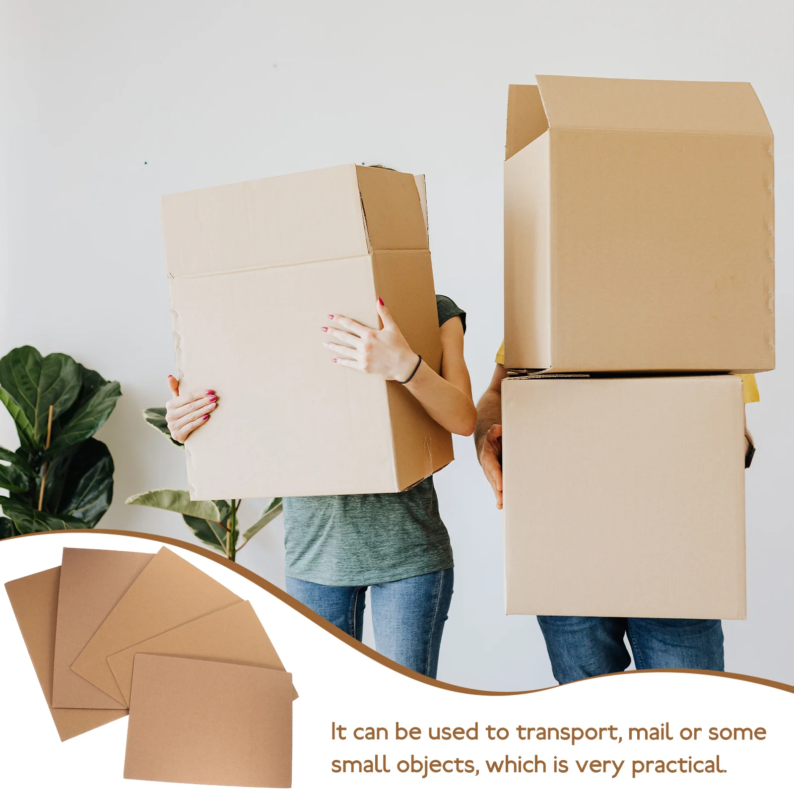 10 Sheets Corrugated Cardboard Express Packaging Paper Industrial A4 Size Storage Box Packing Boxes for Dishes