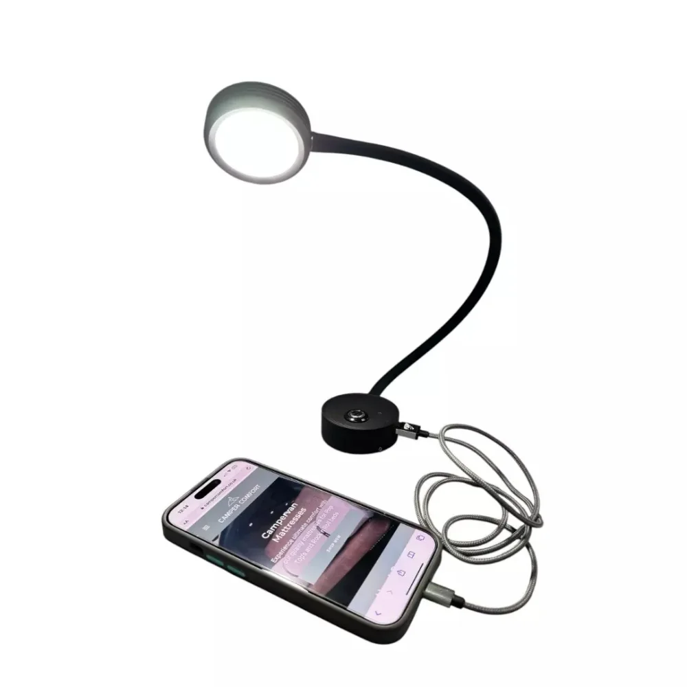 

12v LED Campervan Flexible Hose Reading Map Light With USB Charger Port For VW T5/T6 Camper Caravan Motorhome Accessories