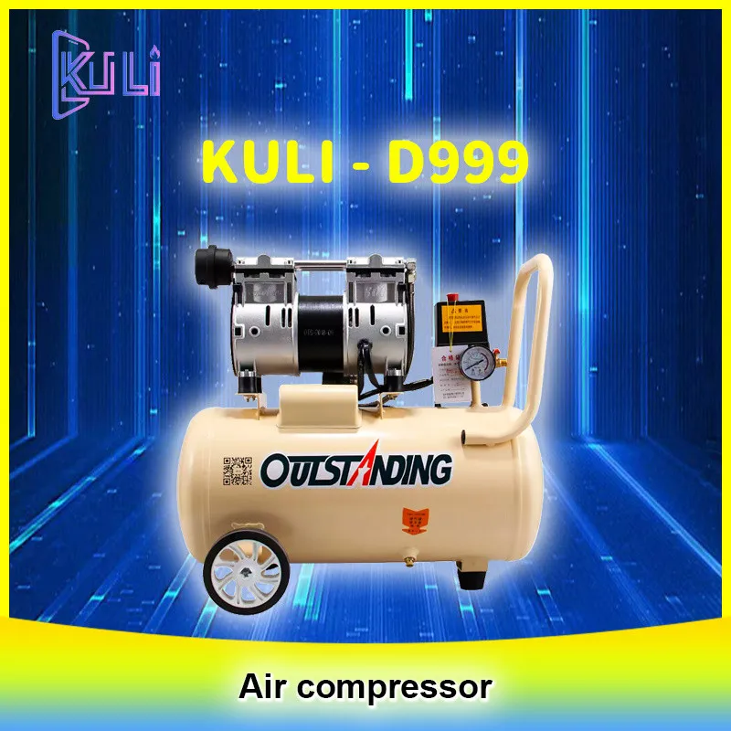 

Kuli 8l Silent Oil-Free Small 220v Pump Dental Wood Working Paint Air Compressor Universal Machine Tool Kit Set Repair