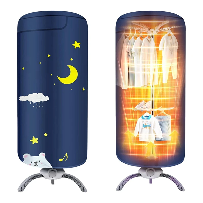 Portable Clothes Dryer for Apartment RV and Travel Mini Dryer Quickly Dry Light EU Plug