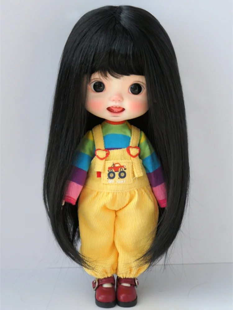 Jusuns JD371 9-10inch 10-11inch Soft Synthetic Mohair Doll Wig  Full Bangs Miranda BJD Hair OG Blythes  Meadow Doll Accessories