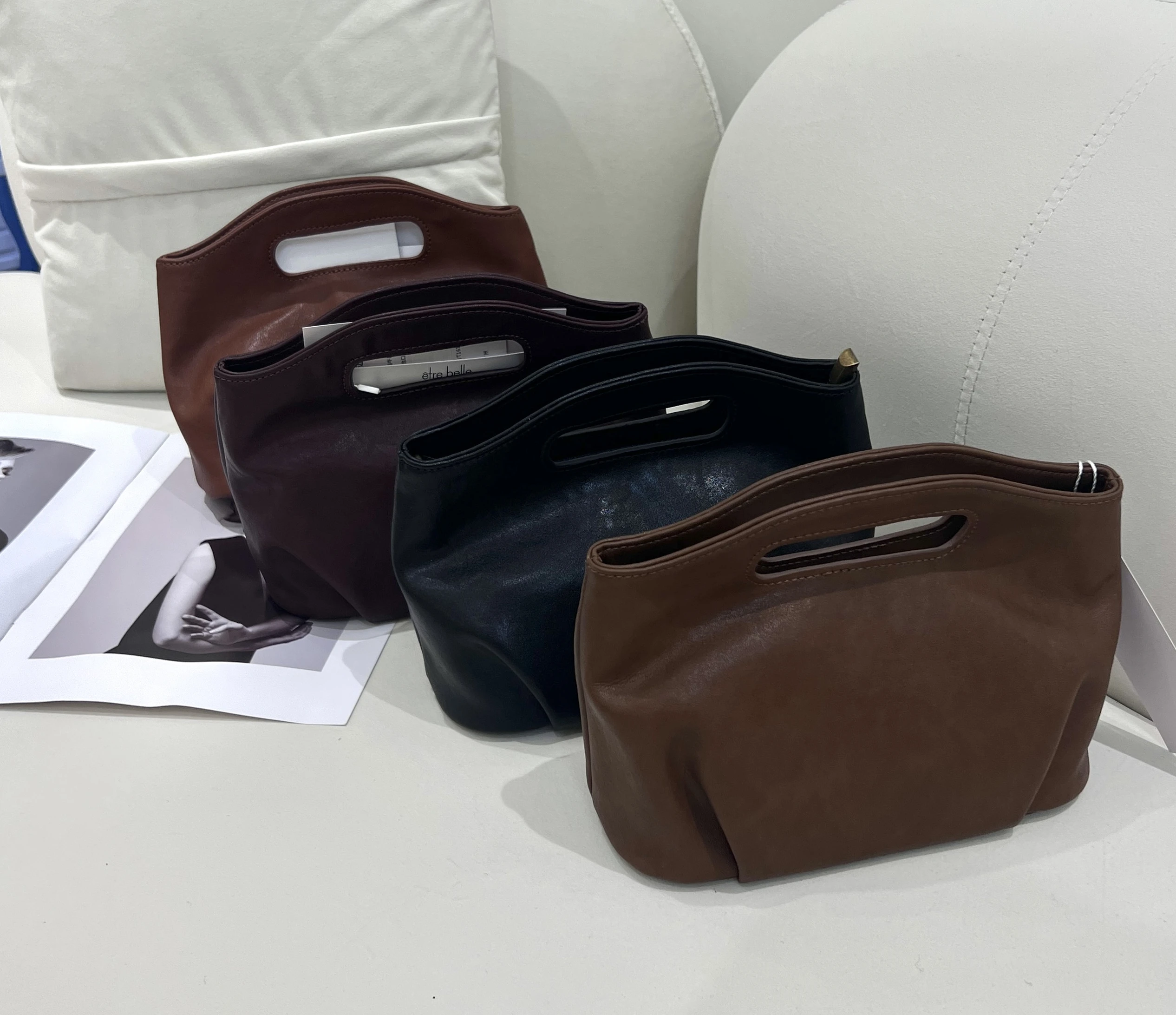 

Женская сумка Bell 2025 из натуральной кожи, модная сумка через плечо, мягкая сумка-облако для повседневного использования, стильная сумка в британском стиле