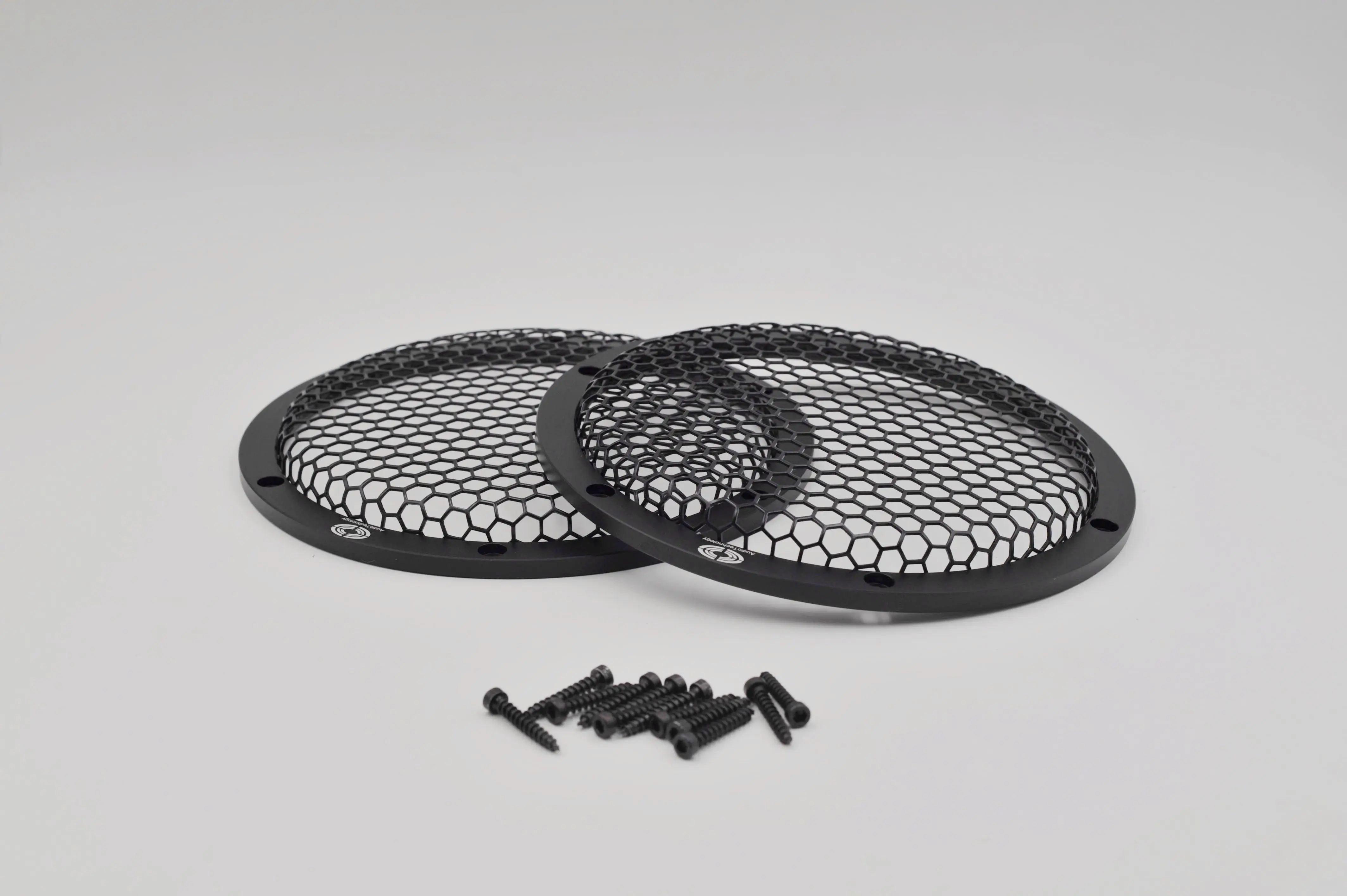 7-inch 6-hole speaker mesh cover protected and decorated with diamond cover aluminum alloy flat design for AudioTechnology bass