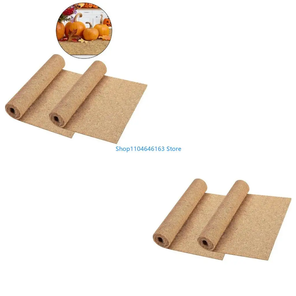 

2pcs Natural Coconats Coir Bootormat Хэллоуин Тема тыква.
