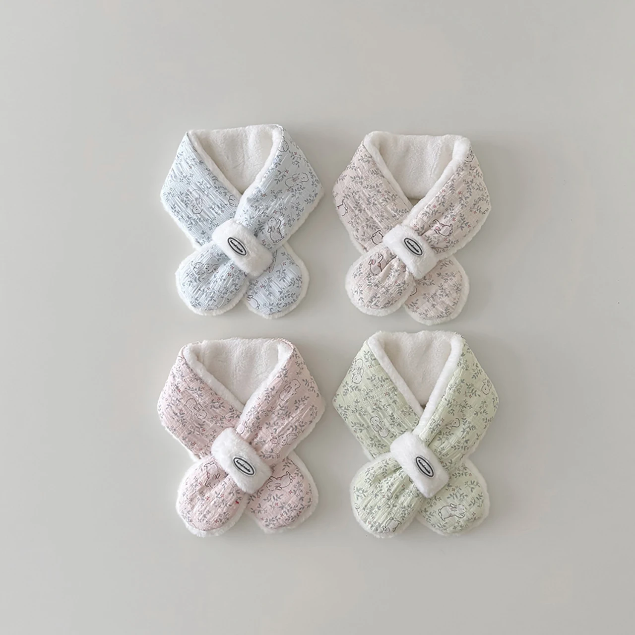 

Sweet Cute Baby Scarves Thicken Soft Winter Warm Solid Color Anti-Cold Windproof Neckerchief Girls Toddler Kids Plush Scarves