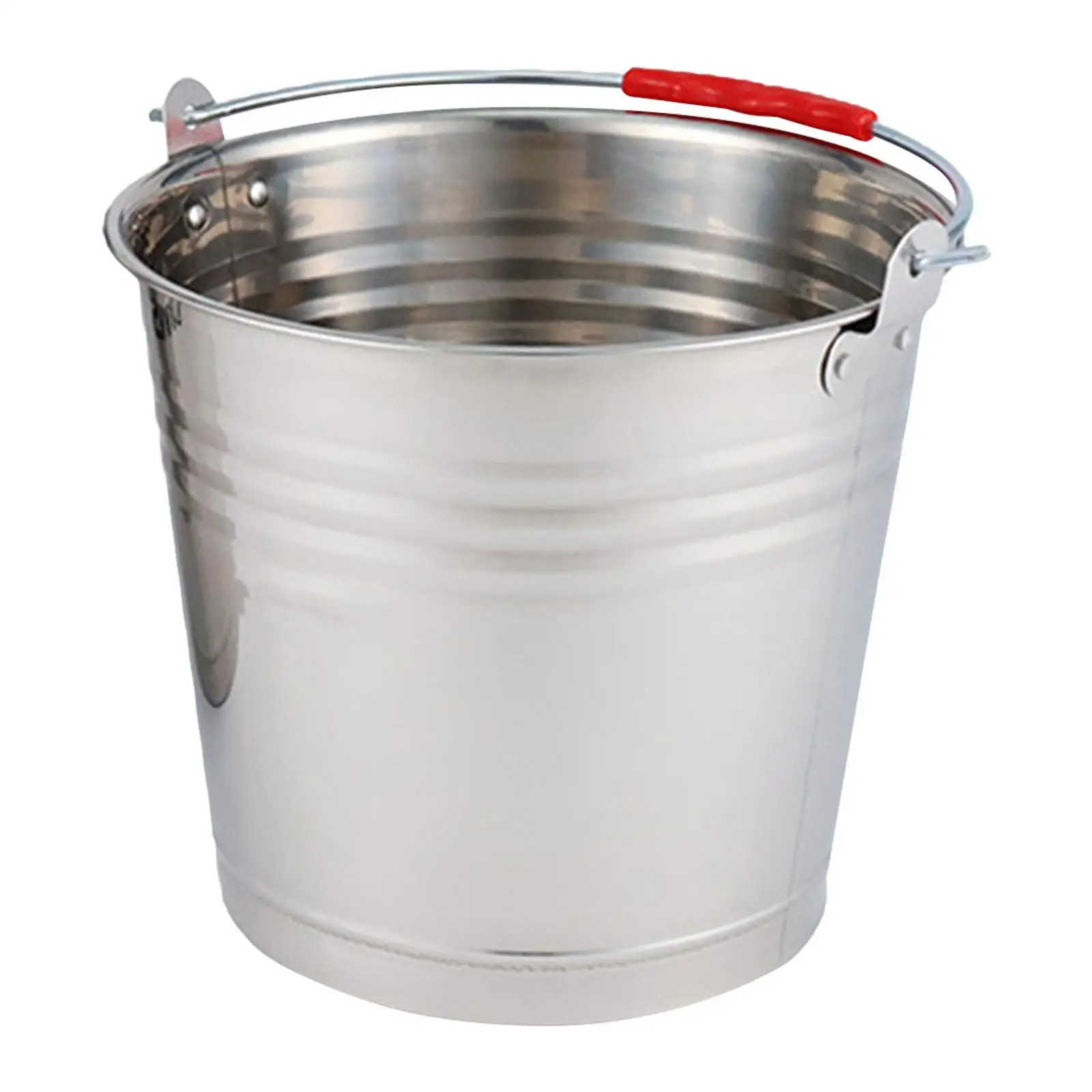 

Stainless Steel Bucket Portable Trash Can Large Capacity Water Bucket Round Plastic Milk Barrel Multipurpose