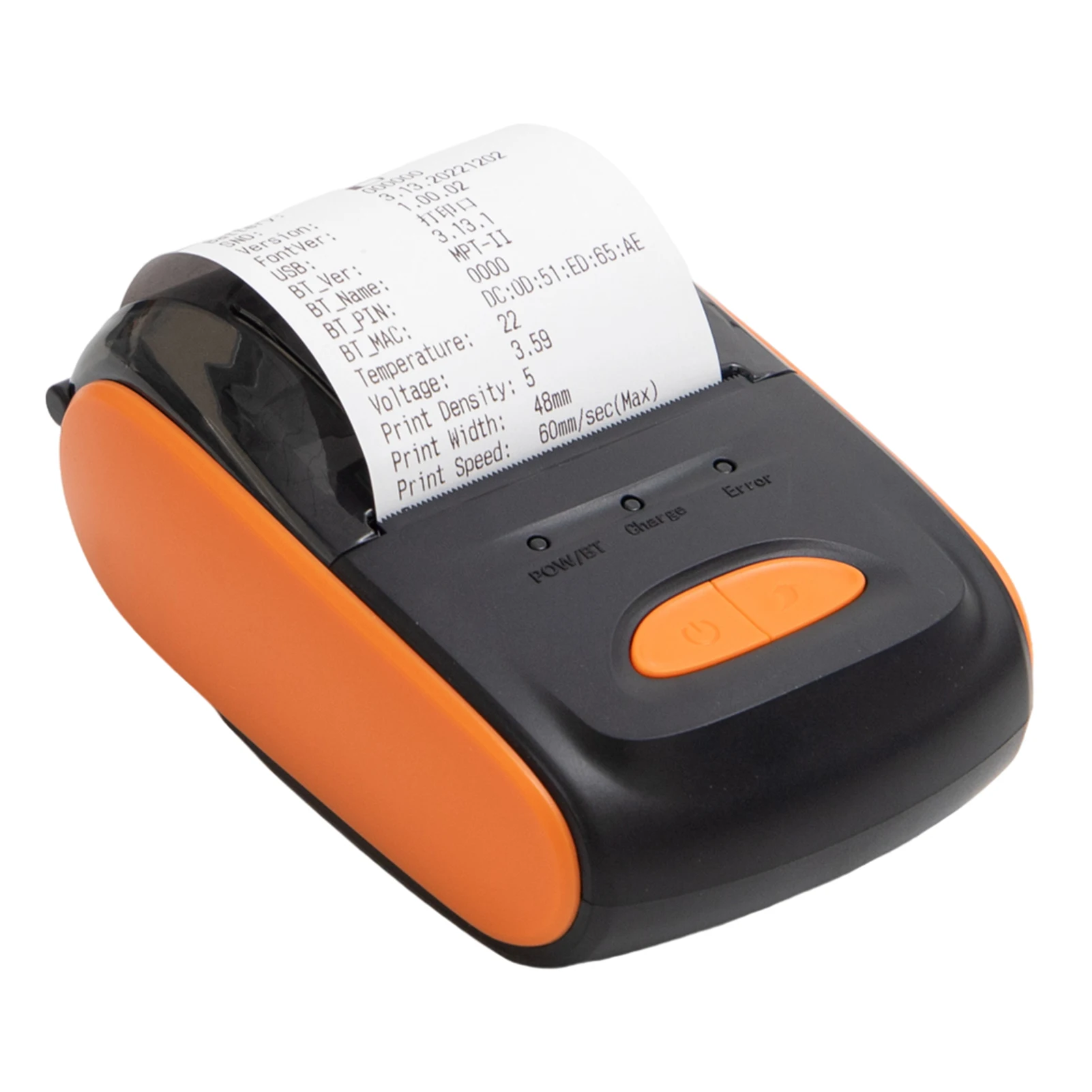

Receipt Printer Portable 58mm Mobile Thermal Printer Wireless BT Bill Ticket Printing Compatible with for Android / IOS / Win