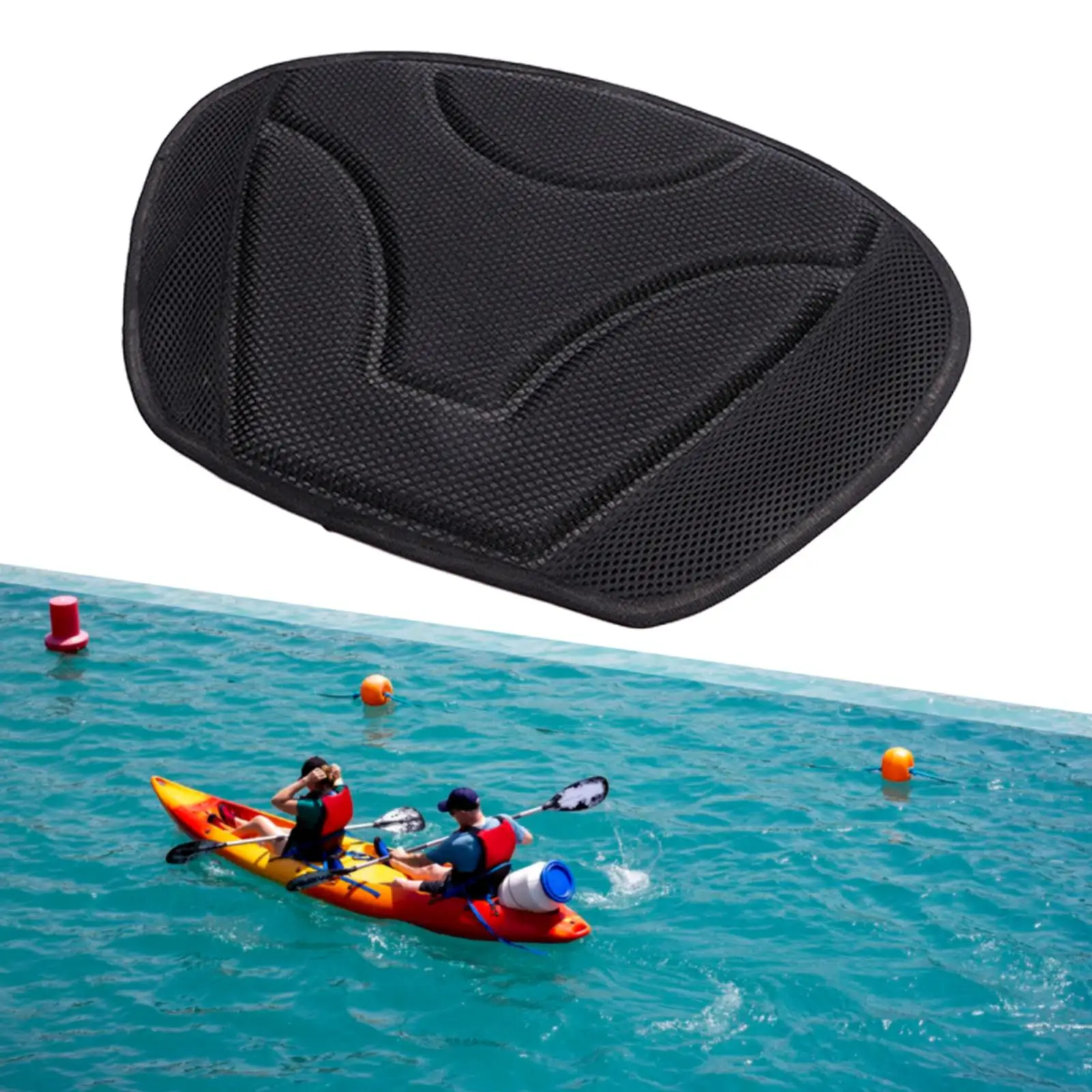 Kayak Seat Backrest Cushion EVA Foam Soft Padded Boat Cushion for Canoe Kayak Replacement Accessory