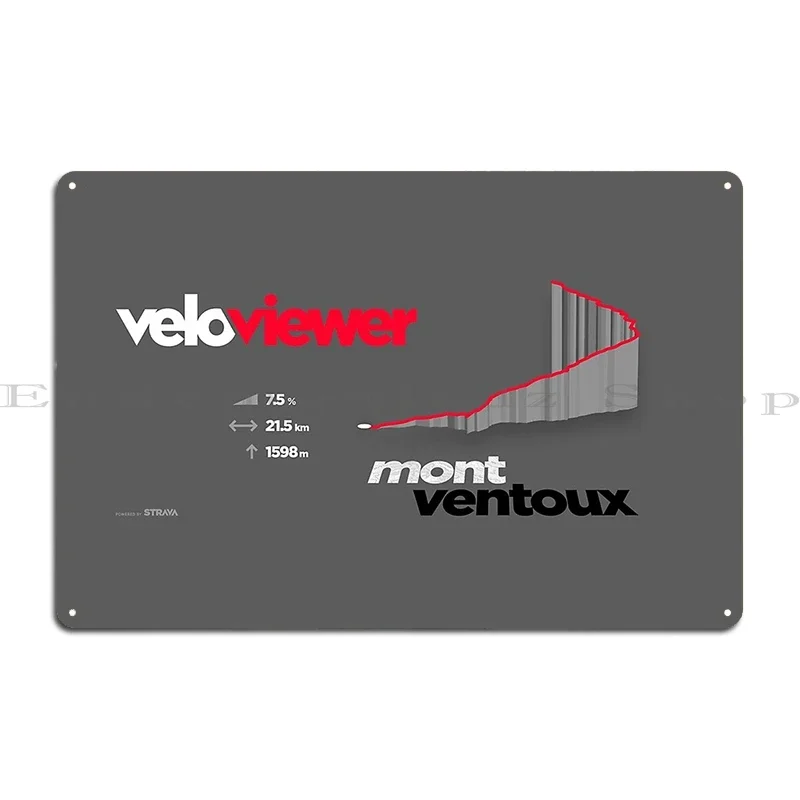 Veloviewer Mont Ventoux 3d Profile Print Metal Sign Create Living Room Customize Bar Cave Living Room Tin Sign Poster