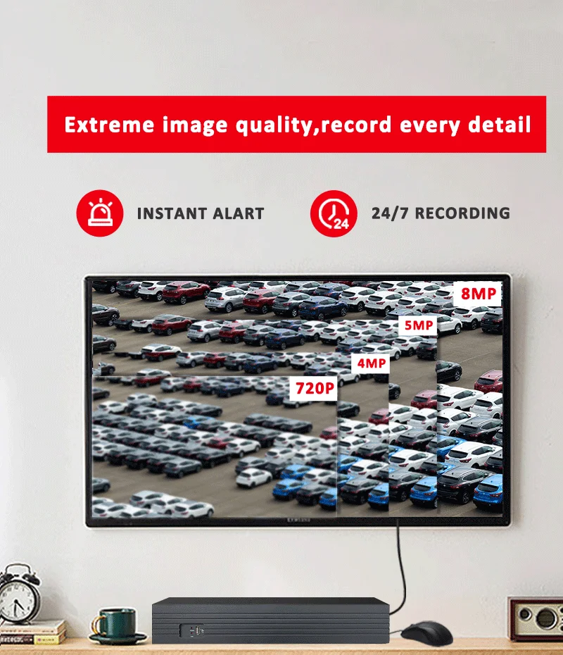 Sistem Perekam Video Jaringan FOSVISION Penyimpanan Cloud P2P NVR PoE 36 Kanal Keamanan Perekam Video Jaringan IP 8MP CCTV NVR