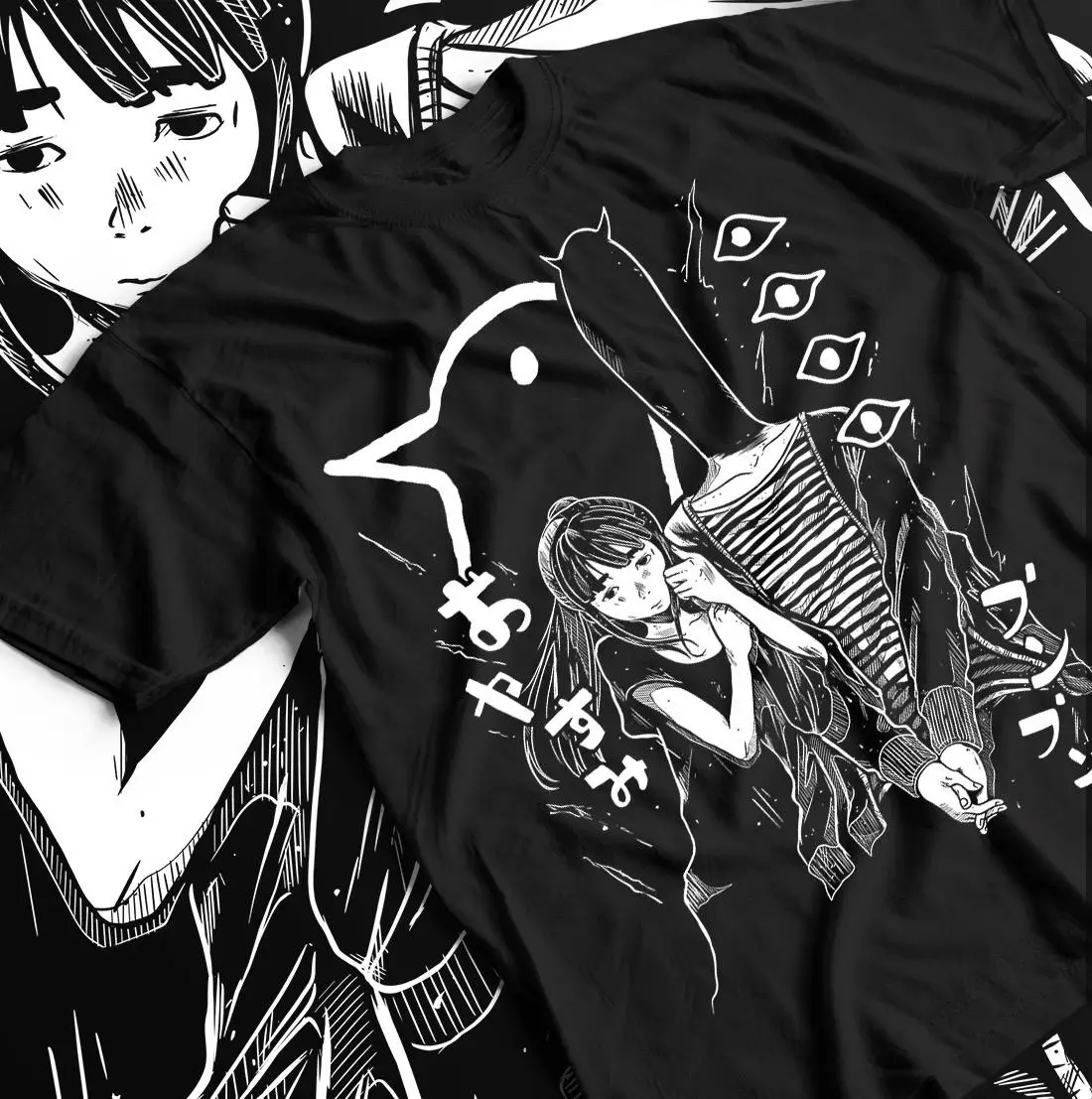 Oyasumi Goodnight Punpun Camisa de anime, Camiseta de manga corta informal holgada y de moda de algodón de verano para hombres y mujeres