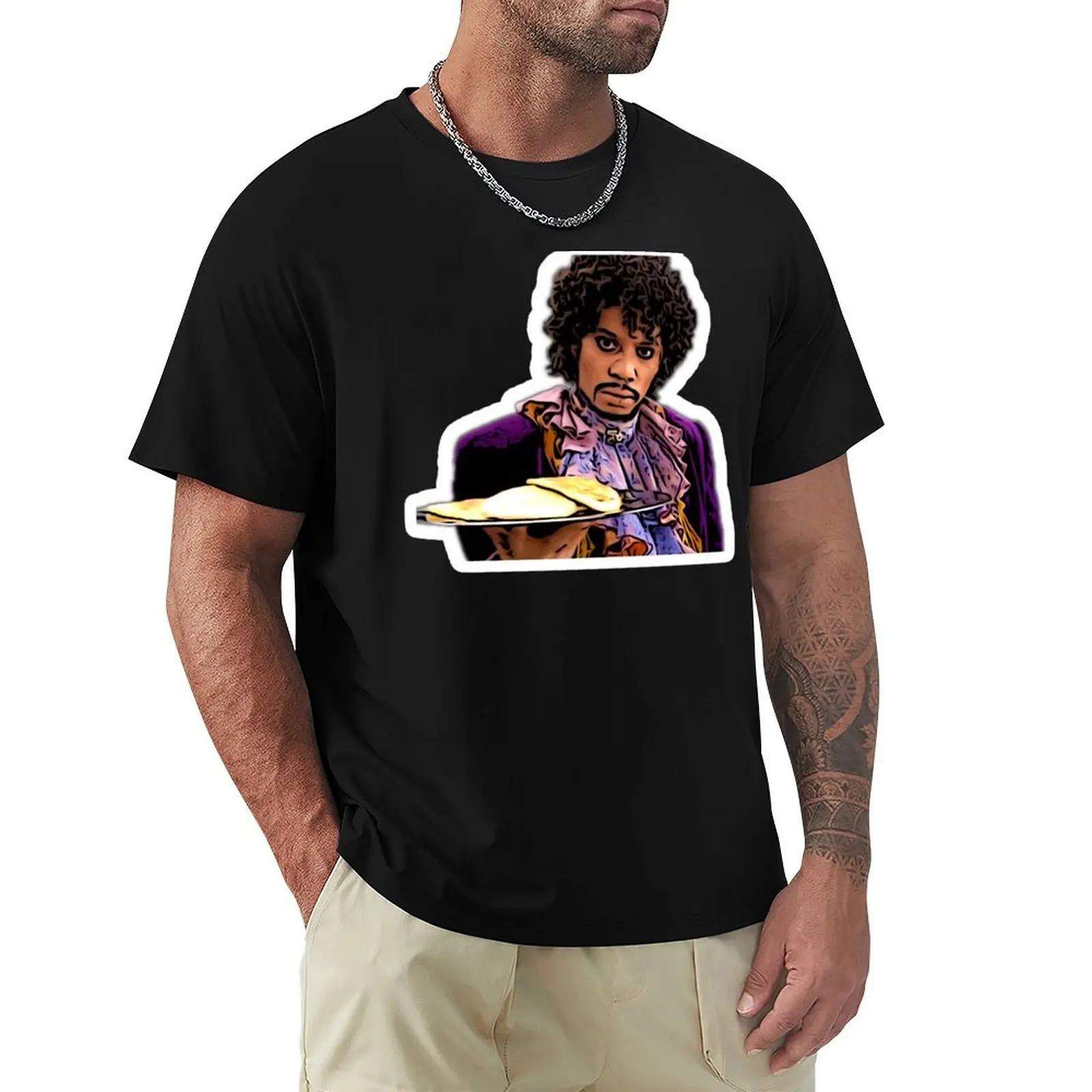 Pancakes! Dave Chappelle_s Prince Character T-Shirt Stylish Print Short Sleeve Tee