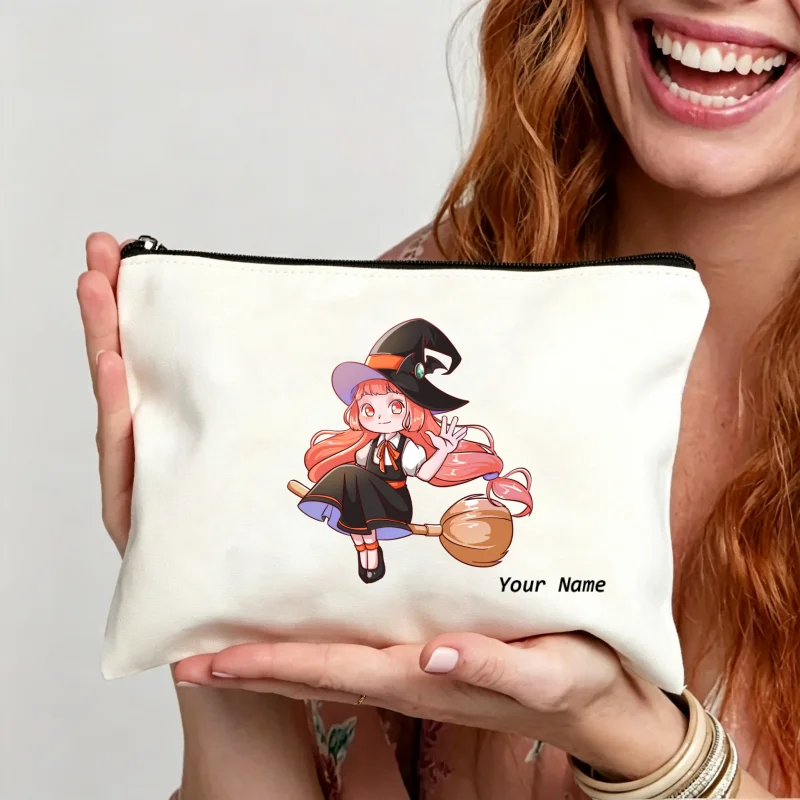 Beauty Makeup Names - Custom Name makeup bags Halloween Witch