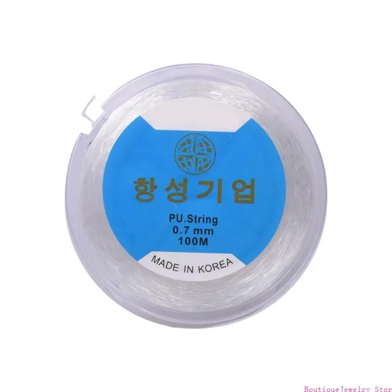 

E1PE Растягивающийся прозрачный пластиковый шнур длиной 100 метров для изготовления ювелирных изделий.