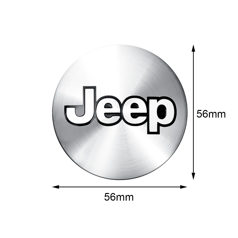 4Pcs 60mm Car Wheel Center Hubcap Covers Emblem Sticker Auto Accessories For JEEP Renegade Patriot Weangler Cherokee Trail Hawk