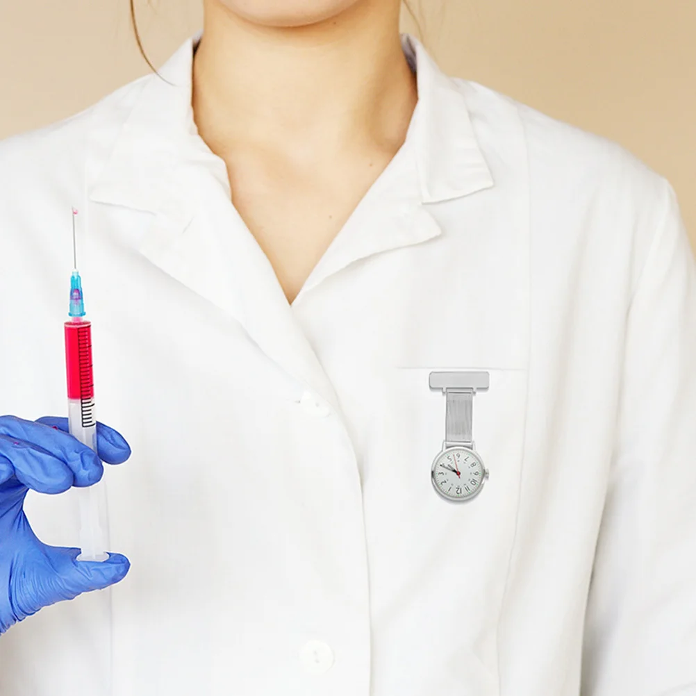 Orologio da tasca portatile da infermiera da 2 pezzi, orologio medico da donna per orologio in metallo per infermiera, donna, uomo